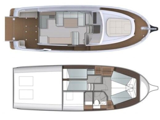 Motorboat  Greenline 39 Boot Grundriss