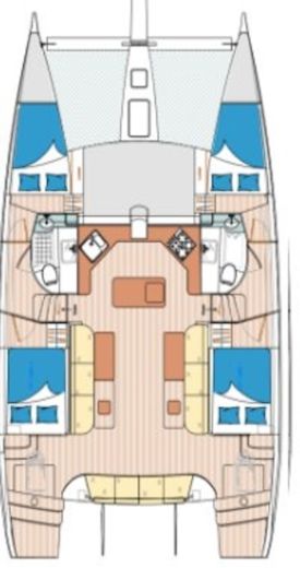 Catamaran Island Spirit Island Spirit 410 Boat layout