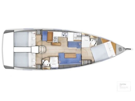Sailboat JEANNEAU SUN ODYSSEY 410 Boot Grundriss