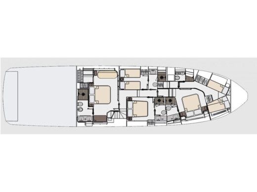 Motor Yacht  Azimut 78 Fly Plano del barco