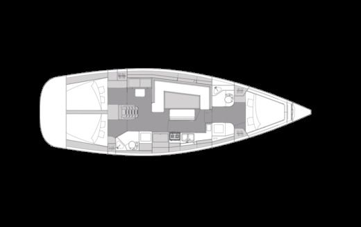 Sailboat Elan Impression 45.1 Boat layout