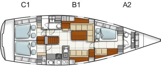 Sailboat Hanse 470e boat plan