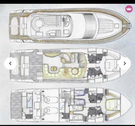 Motor Yacht UNIESSE Marine UNIESSE 55 FLY boat plan