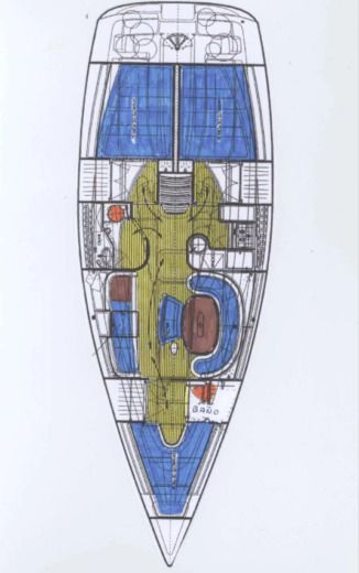 Sailboat Ronautica Ro 400 Plano del barco