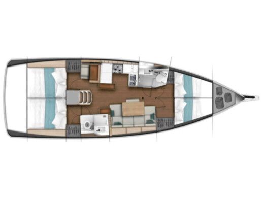 Sailboat JEANNEAU SUN ODYSSEY 440 Boat layout