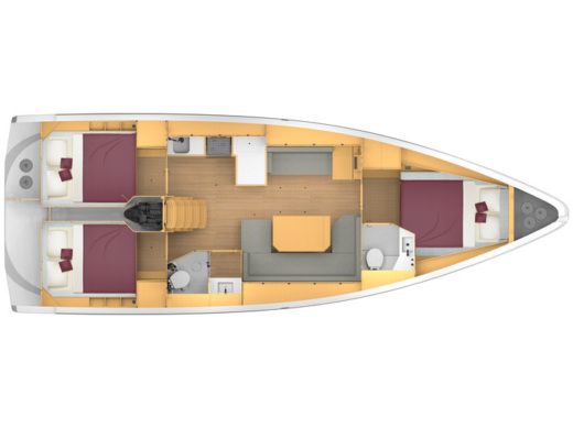 Sailboat  Bavaria C42 boat plan