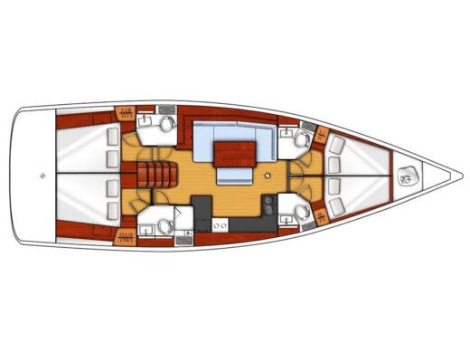 Sailboat BENETEAU OCEANIS 48 boat plan
