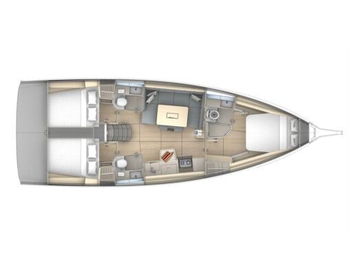 Sailboat  Dufour 41 Boat layout