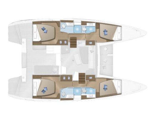 Catamaran Lagoon Lagoon 42 Boat layout