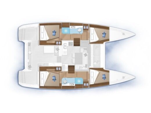 Catamaran  Lagoon 40 2WC boat plan