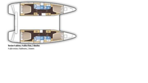 Catamaran Lagoon Lagoon 42 Plattegrond van de boot