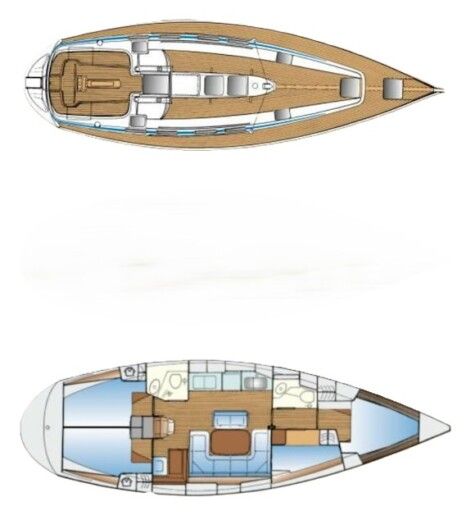 Sailboat Bavaria Cruiser 42 Boot Grundriss