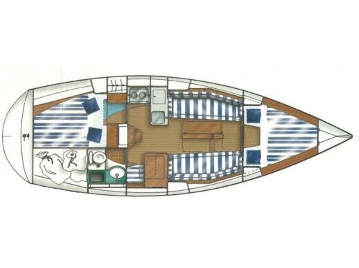 Sailboat Dufour Dufour 32 Classic Plano del barco