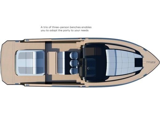 Motorboat FOCUS MOTOR YACHTS FORZA 37 boat plan