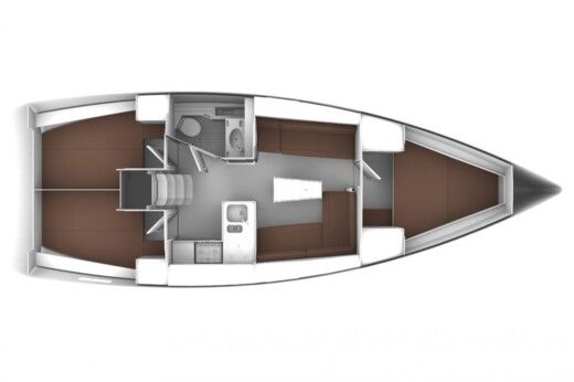 Sailboat Bavaria 37 cruiser Boat layout