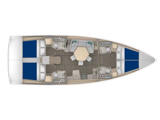 Sailboat  Sunsail 44.4 Plattegrond van de boot