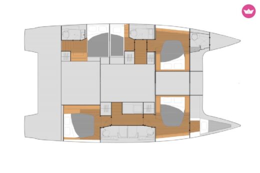 Catamaran Fountaine Pajot Tanna 47 boat plan