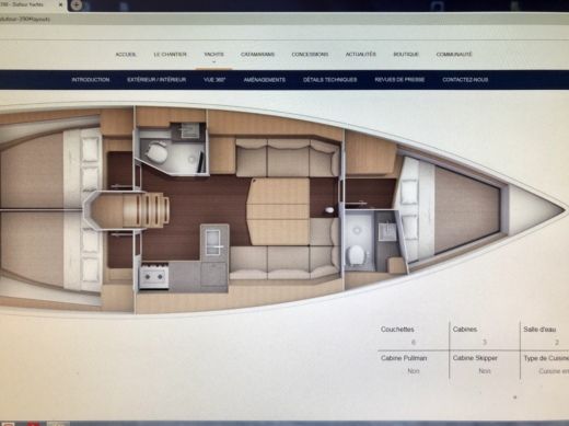 Sailboat Dufour Dufour 390 Grand Large Plan du bateau