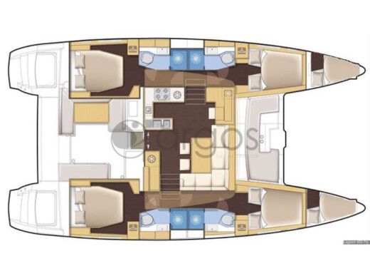 Catamaran  Lagoon 450  Flybridge Boat design plan