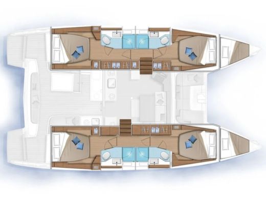 Catamaran  Lagoon 46  boat plan