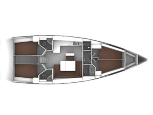 Sailboat Bavaria C42 Boot Grundriss