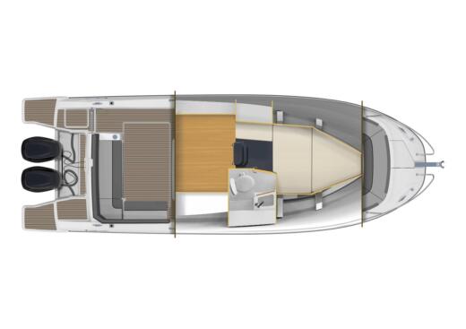 Motorboat Jeanneau Cap Camarat 9.0 Cc boat plan