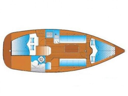 Sailboat Bavaria 30 Cruiser Plano del barco