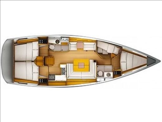 Sailboat  Sun Odyssey 449 (4 cab.) Plan du bateau