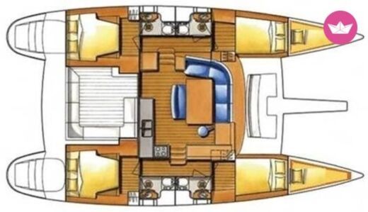 Catamaran Lagoon 440 Boat layout