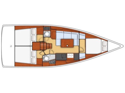 Sailboat Beneteau Oceanis 38.1 boat plan