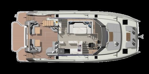 Catamaran Jeanneau Prestige m48 Boat layout