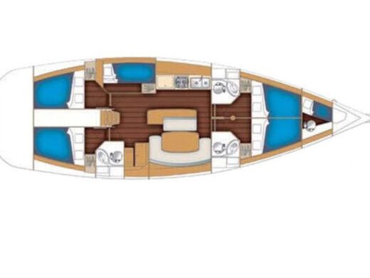 Sailboat Beneteau Oceanis 50 boat plan
