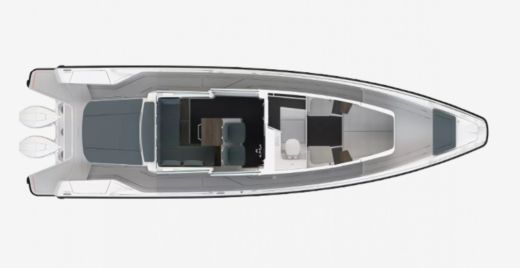 Motorboat Axopar 37XC Cross Cabin Plano del barco