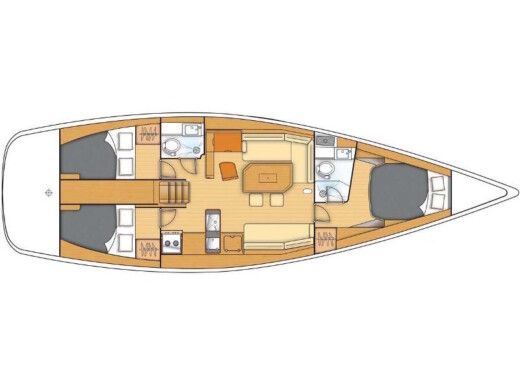 Sailboat BENETEAU FIRST 45 Σχέδιο κάτοψης σκάφους