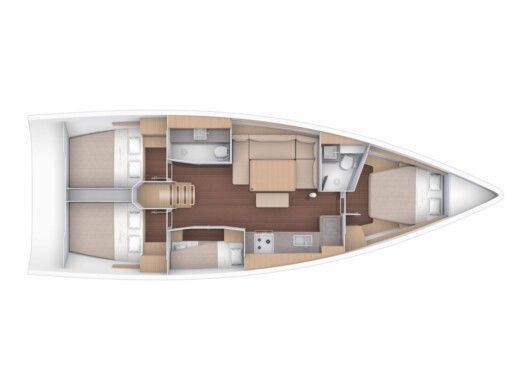 Sailboat  Dufour 430 boat plan