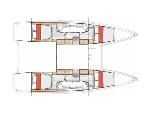 Catamaran  Excess 13 A/C & GEN & WM boat plan