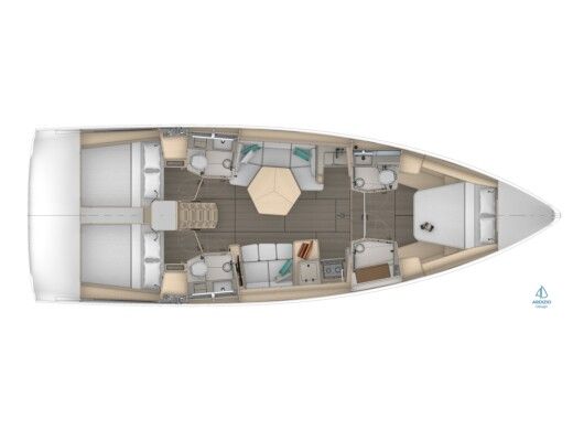 Sailboat  Sunsail 44.3 boat plan