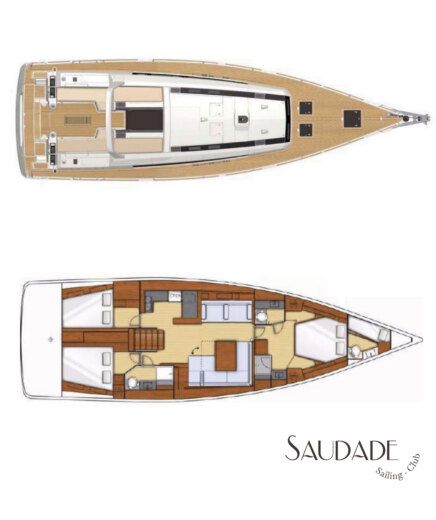 Sailboat Beneteau Oceanis 55 Plan du bateau