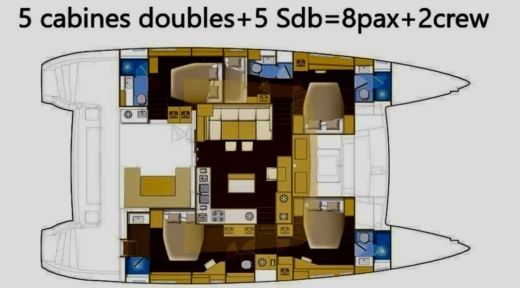 Catamaran Lagoon 560 Plano del barco