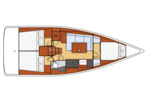 Sailboat BENETEAU OCEANIS 38 Plan du bateau