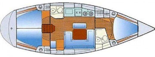 Sailboat Bavaria 38 HOLIDAY Plan du bateau