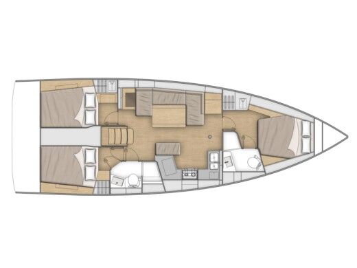 Sailboat Beneteau Oceanis 40.1 boat plan