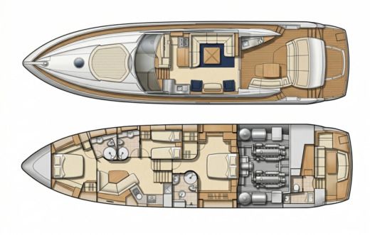 Motor Yacht Sunseeker 72 Predator boat plan