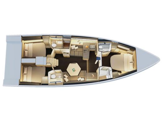 Sailboat  Dufour 48 boat plan