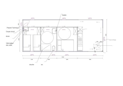 Houseboat bateaux pour la planète STANDARD PMR Plano del barco