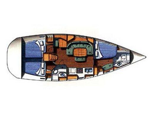 Sailboat Beneteau Oceanis 393 Clipper Boot Grundriss