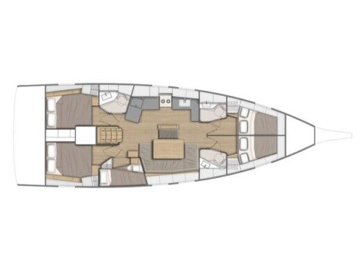 Sailboat  Oceanis 46.1 Plan du bateau