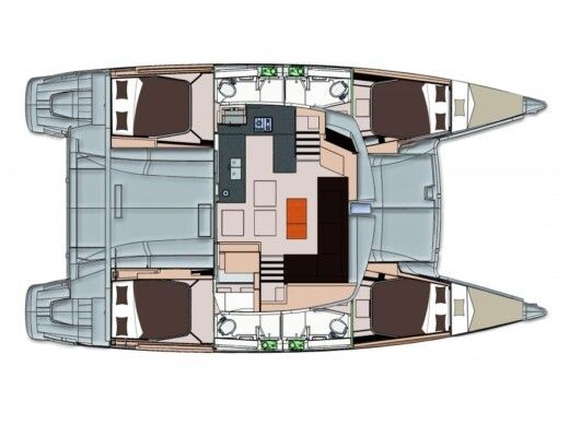 Catamaran Fountaine Pajot Helia 44 Plan du bateau