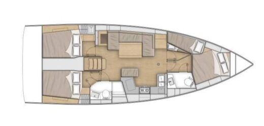 Motorboat Beneteau 40.1 boat plan
