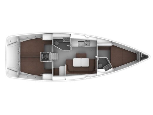 Sailboat BAVARIA CRUISER 41 Plattegrond van de boot